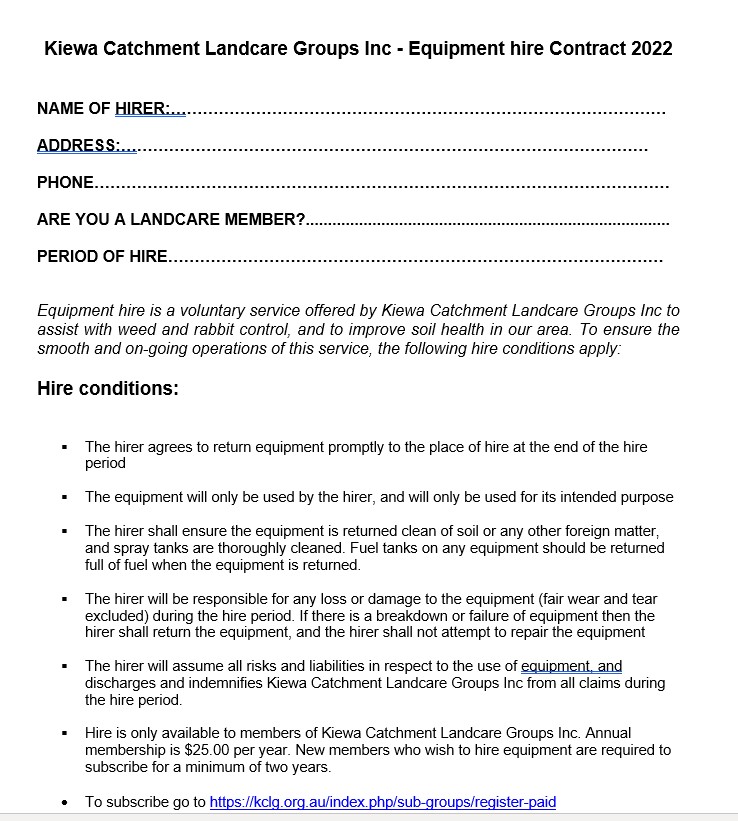 equipment hire contract page1